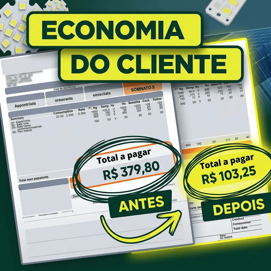Gráfico de economia de energia